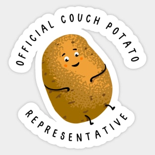 Official Couch Potato Representative Sticker